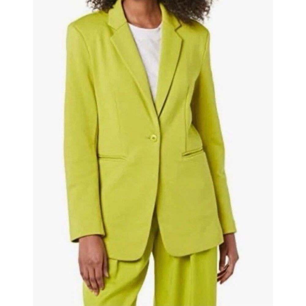 TEREA by Andrea Pitter Women's Green Citronelle Terry Knit Blazer Small NWT 2